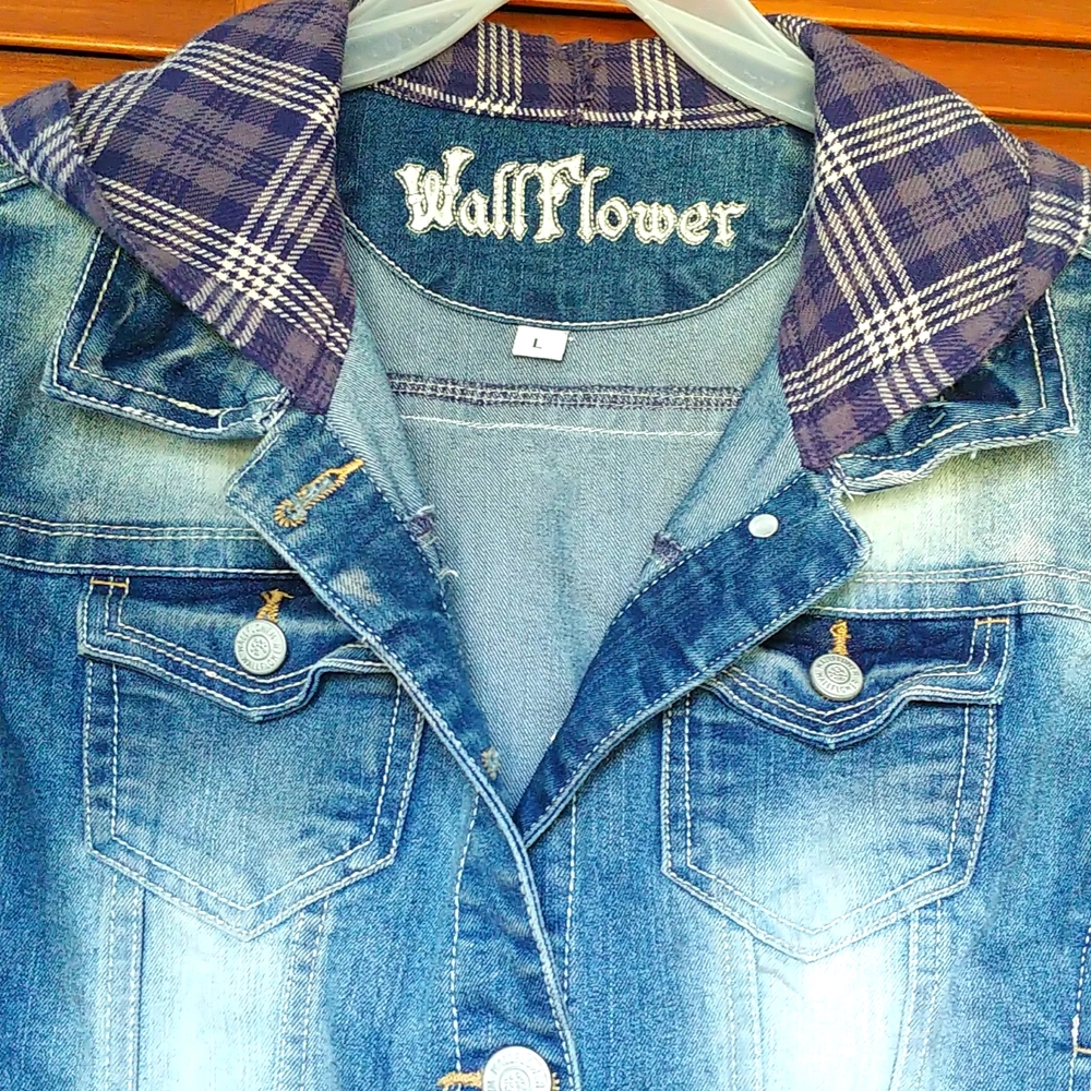 Denim Jean Jacket by Wallflower. Size L